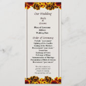 Single French Marigold Wedding Programme Programmakaart (Voorkant)