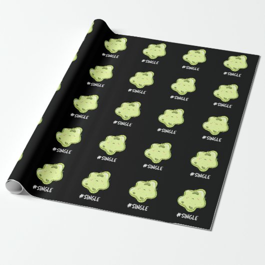 #Single Funny Solo Cell Biology Pun Dark BG Cadeaupapier (Uitgerold)