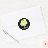 #Single Funny Solo Cell Biology Pun Dark BG Ronde Sticker (Envelop)