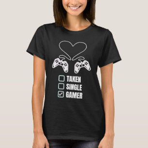 Single Gamer Relatie Valentijnsdag f T-shirt