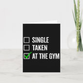 Single genomen in de sportschool Grappige Workout  Kaart (Voorkant)