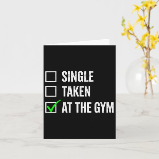 Single genomen in de sportschool Grappige Workout  Kaart (Gele Bloem)