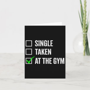 Single genomen in de sportschool Grappige Workout Kaart
