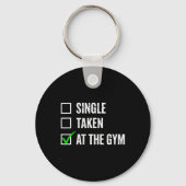 Single genomen in de sportschool Grappige Workout  Sleutelhanger (Voorkant)