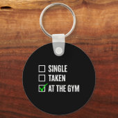 Single genomen in de sportschool Grappige Workout  Sleutelhanger (Voorkant)