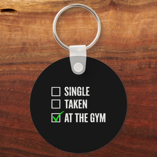 Single genomen in de sportschool Grappige Workout  Sleutelhanger (Voorkant)