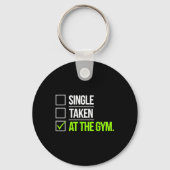 Single genomen in de sportschool Grappige Workout  Sleutelhanger (Voorkant)