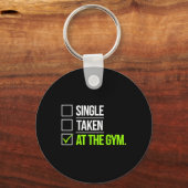 Single genomen in de sportschool Grappige Workout  Sleutelhanger (Voorkant)