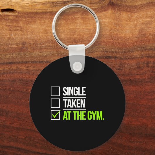 Single genomen in de sportschool Grappige Workout  Sleutelhanger (Voorkant)