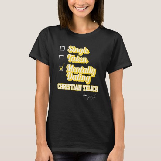 Single genomen mentaal dating Christelijk Yelich T-shirt (Voorkant)