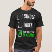 Single genomen te druk in Zanzibar T-shirt (Voorkant)