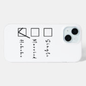 Single, Getrouwd, Hehehe Grappige Relatie Case-Mate iPhone Case (Achterkant (horizontaal))