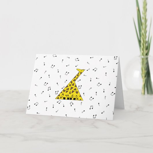 Single Giraffe Card Kaart (Voorkant)