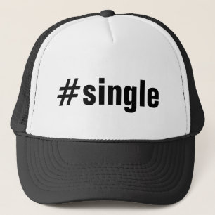 #Single / grappige hashtag typografie Trucker Pet