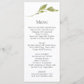 Single Green Leaf Stem-menukaarten Menu (Voorkant)