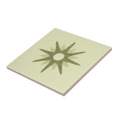 Single Green Starburst uit het midden van de eeuw Tegeltje (Zijkant)