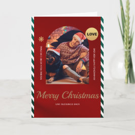 Single Guy Kerst Kaart met Dog 5x7"