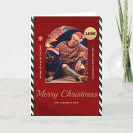 Single Guy Kerst Kaart met Dog 5x7"