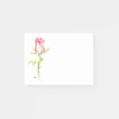 Single Hand geschilderd Waterverf Roze Rood Rose Post-it® Notes (Voorkant)