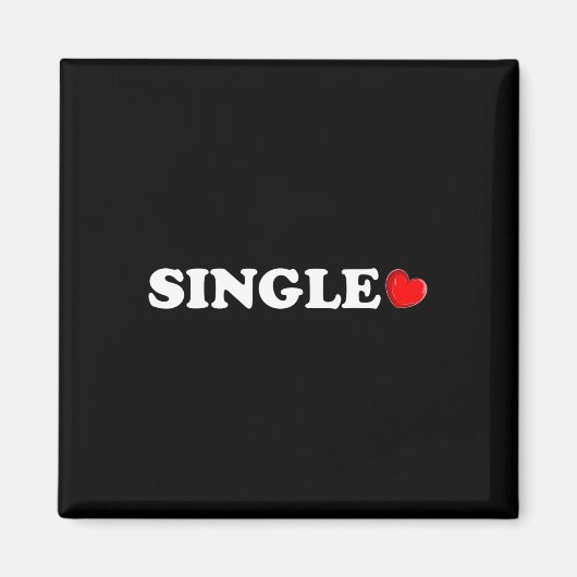 Single Heart Anti Valentijnsdag voor Singles Manne Magneet (Voorkant)