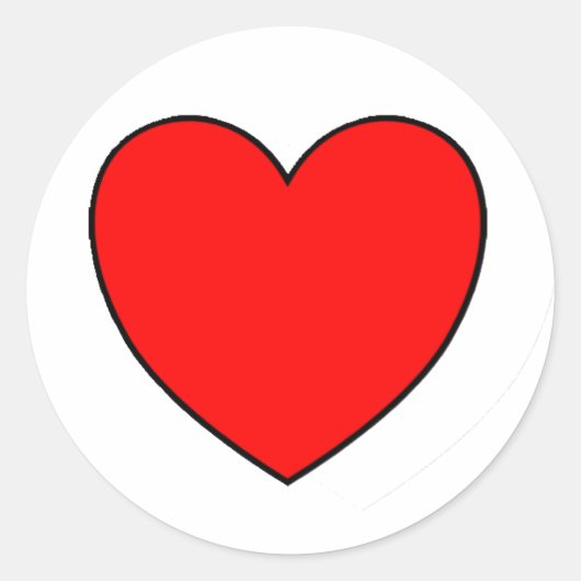 Single Heart Sticker (Voorkant)