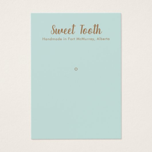 Single Hole Pendant Pin Visitekaartje (Voorkant)