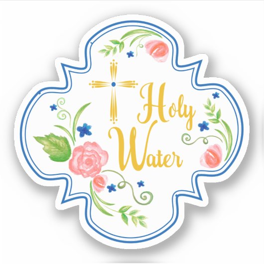 Single Holy Water Bottle Sticker (Voorkant)