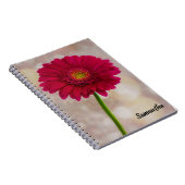 Single Hot Pink Gerbera Spiral notitieboek (Rechterzijde)