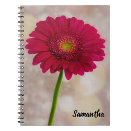 Single Hot Pink Gerbera Spiral notitieboek