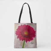 Single Hot Pink Gerbera Tote bag (Voorkant)