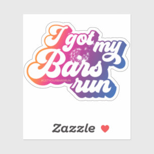 Single - Ik heb mijn auto laten rennen - roze viny Sticker