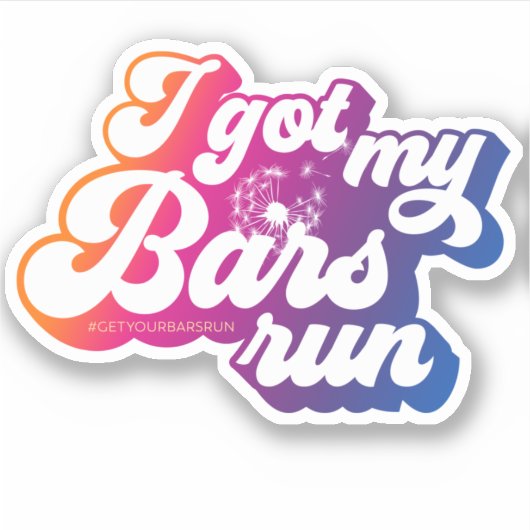 Single - Ik heb mijn auto laten rennen - roze viny Sticker (Voorkant)