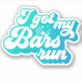 Single - Ik heb mijn auto's laten rennen - Blue Vi Sticker (Voorkant)