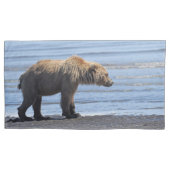 Single King Size Pillowcase of grizzly beer Kussensloop (Voorkant)