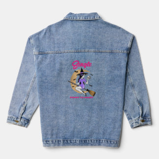 Single Klaar om Halloween grappig te achtervolgen Denim Jacket