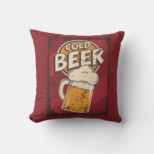 Single koud bier gooien pi kussen