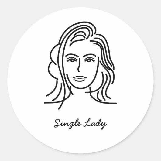 Single Lady Stickers (Voorkant)