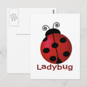Single Ladybug Briefkaart (Voorkant / Achterkant)