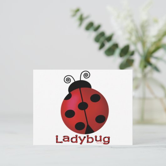Single Ladybug Briefkaart (Staand voorkant)