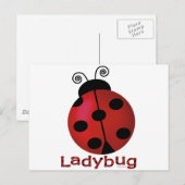Single Ladybug Briefkaart (Voorkant / Achterkant)