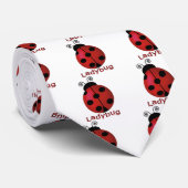 Single Ladybug Stropdas (Opgerold)