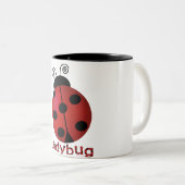 Single Ladybug Tweekleurige Koffiemok (Voorkant rechts)