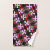 Single Lavender Clematis Flower Abstract Patroon Bad Handdoek (Handdoek)