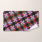 Single Lavender Clematis Flower Abstract Patroon Bad Handdoek (Handdoek)