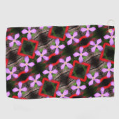 Single Lavender Clematis Flower Abstract Patroon Golfhanddoek (Horizontaal)