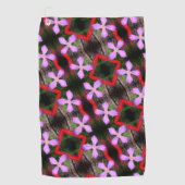 Single Lavender Clematis Flower Abstract Patroon Golfhanddoek (Voorkant)
