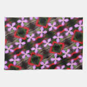 Single Lavender Clematis Flower Abstract Patroon Theedoek (Horizontaal)