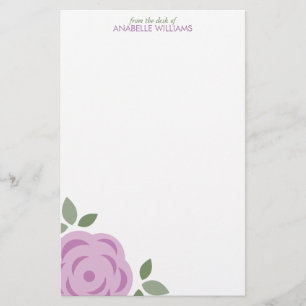 Single Lavender Flower, aangepast Briefpapier