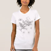 Single-Line Butterfly Heart  T-shirt (Voorkant)