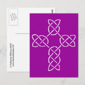 Single line Celtic Style Cross Transp Briefkaart (Voorkant / Achterkant)